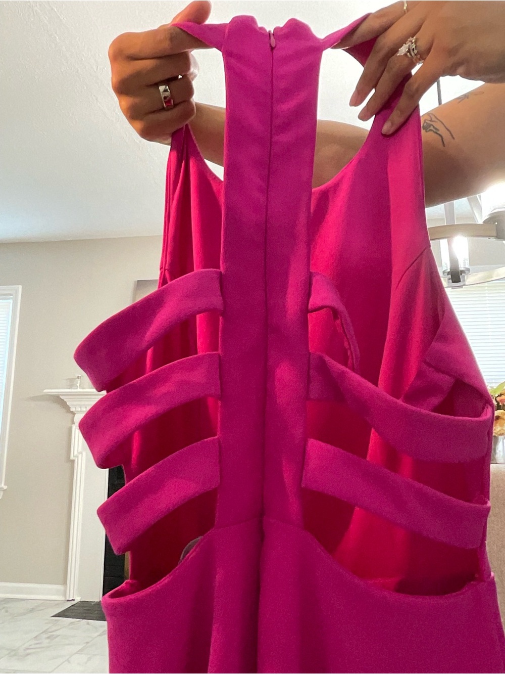 Lulu's Bright Fuchsia Sleeveless Fit-and-Flare Dress - Picture 4 of 5